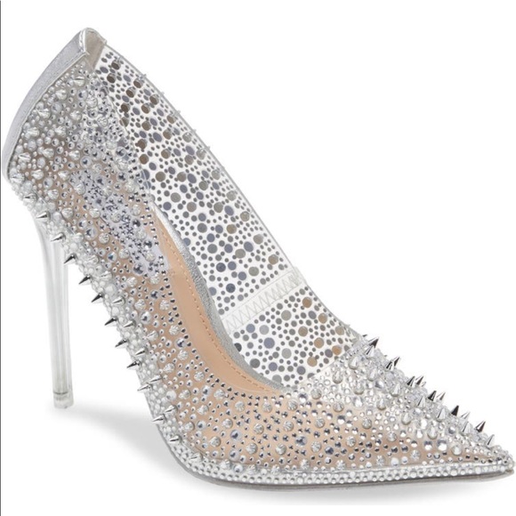 Steve Madden Various Clear Rhinestones Studded Pump‎ - Picture 1 of 6